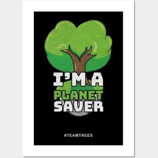 Nice Vintage Planet Saver #teamtrees Posters and Art